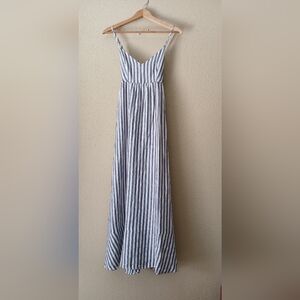 Antibes Blanc Maxi Dress Womems 2 Linen